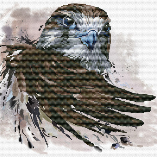 Siuvinėjimo kryželiu rinkinys FALCON SALUTE 30,50x30,50