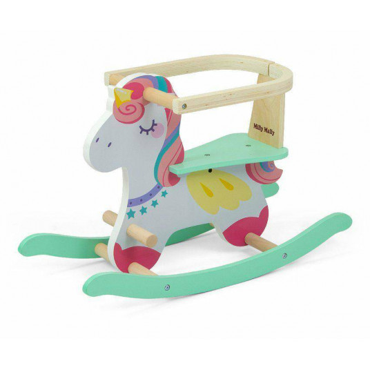 3330 Wooden Rocking Horse Lucky - Unicorn