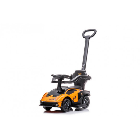 Paspiriamas automobilis su rankena - Lamborgini, oranžinis