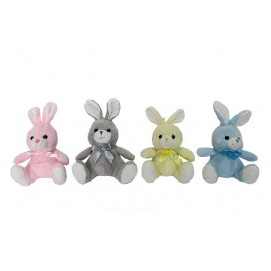 Plush toy - 2435 - BUNNY WITH A BOW - size 14 cm