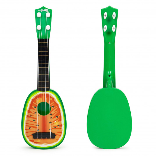 Ukulele gitara vaikams, keturios stygos, arbūzas