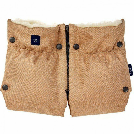 Gloves/muffs - 2 parts - iGROW - BEIGE - WOOL