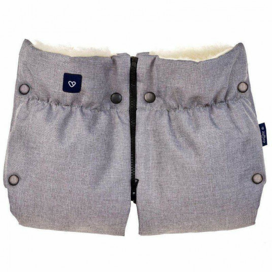 Gloves/muffs - 2 parts - iGROW - LIGHT GREY - WOOL