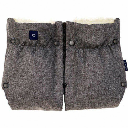 Gloves/muffs - 2 parts - iGROW - GREY - WOOL