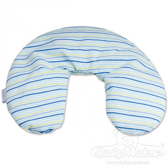 Feeding pillow  - MINI RELAX - size 140 - BLUE STRIPES