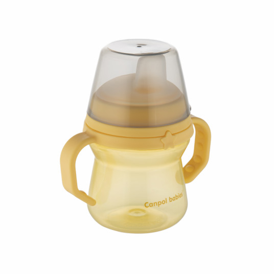 CANPOL BABIES gertuvė su silikoniniu snapeliu, FirstCup, 6mėn+, 50ml, geltona, 56/614_yel