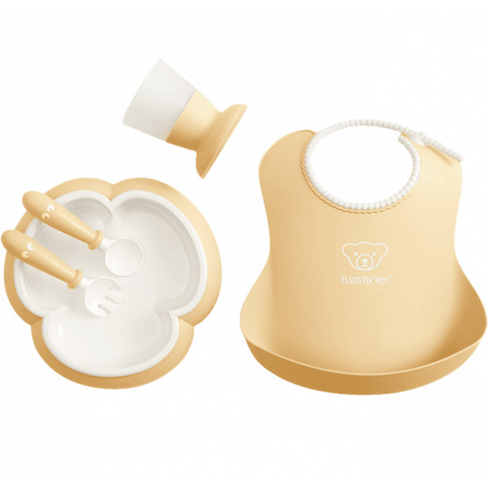 BabyBjörn Baby Dinner Set -ateriasetti, 5 osaa, keltainen