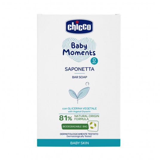 CHICCO Kietasis muilas BABY MOMENTS, 100 g