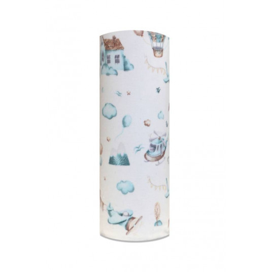 Diaper - 24977 - FLANNEL PRINT - EGA - LOTNISKO - MINT - size 70x80 cm