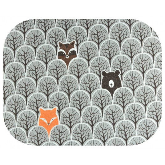 Diaper - 18082 - FLANNEL PRINT - EGA - LAS - GREY - size 70x80 cm