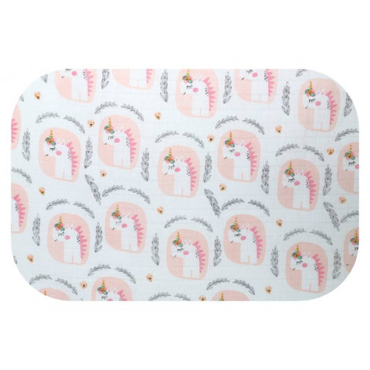 Diaper - 26841 - TETRA PRINT - EGA - JEDNOROŻEC - size 70x80 cm
