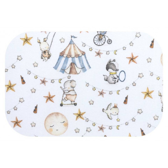 Diaper - 27534 - FLANNEL PRINT - EGA - CYRK - BLUE - size 70x80 cm