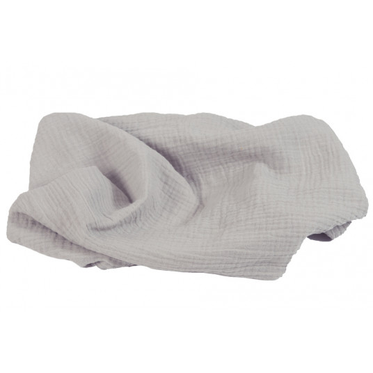 Swaddling blanket - TB0371 - MUSLIN - size 80x120 - LIGHT GREY