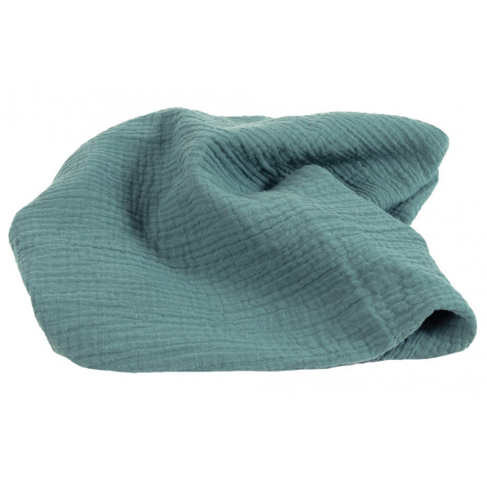 Swaddling blanket - TB0371 - MUSLIN - size 80x120 - DARK MINT