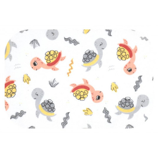 Diaper - 27664 - FLANNEL PRINT - EGA - ŻÓŁWIK - SALOMON size 70x80 cm