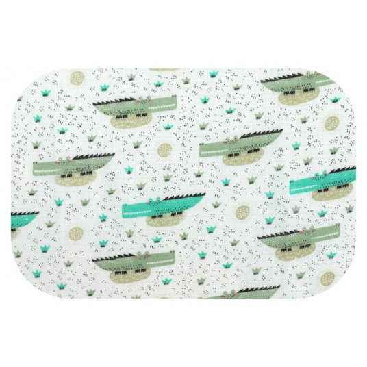 Diaper - 27435 - TETRA PRINT - EGA - KROKODYLE - size 70x80 cm