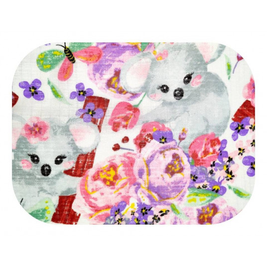 Diaper - 23482 - TETRA PRINT - EGA - KOALA - PINK - size 70x80 cm