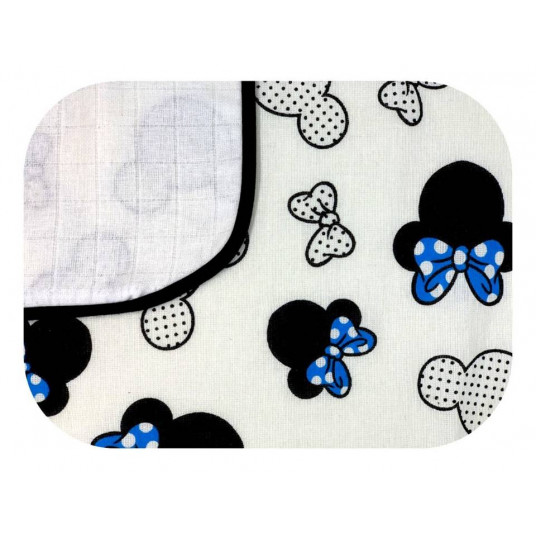 Swaddling blanket / Diper - 21068 - two-layer - FLANNEL / TETRA - EGA - MINI - BLUE - size 80x80 cm