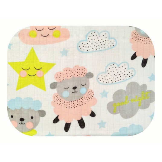 Diaper - 22294 - TETRA - EGA - GOODNIGHT - SALMON- size 70x80 cm