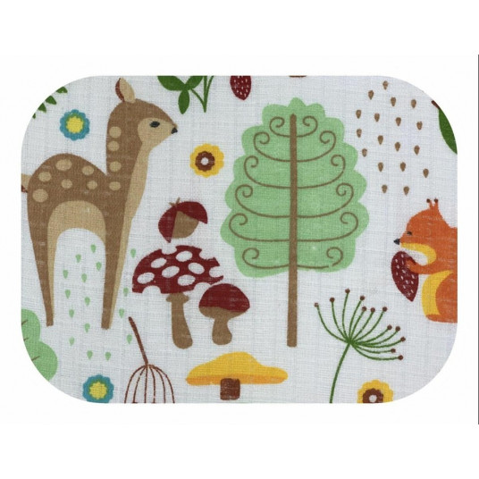 Diaper - 19126 - TETRA PRINT - EGA - SARNA W LESIE - size 70x80 cm