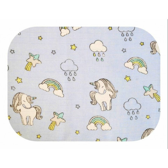 Diaper - 22997 - TETRA PRINT - EGA - PONY - BLUE - size 70x80 cm