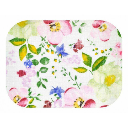 Diaper - 23093 - TETRA PRINT - EGA - PASTEL FOLWER - size 70x80 cm