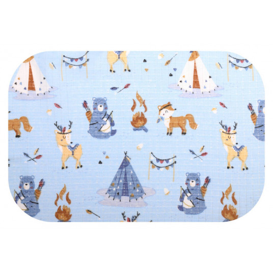 Diaper - 28609 - TETRA PRINT - EGA - INDIAN CAMP - BLUE - size 70x80 cm