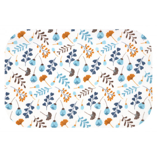 Diaper - 27633 - FLANNEL PRINT - EGA - LETNIA ŁĄKA - BLUE - size 70x80 cm