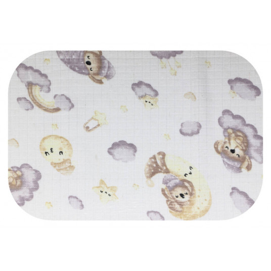 Diaper - 13667 - TETRA - EGA - KOALA on the MOON - GREY - size 70x80 cm