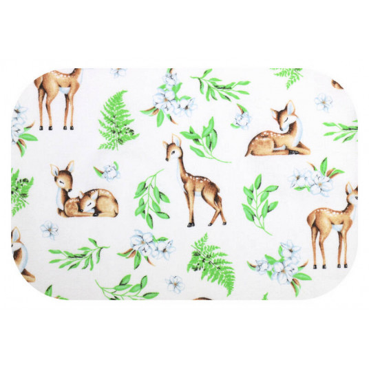 Diaper - 28623 - FLANNEL PRINT - EGA - ROE DERE with A GREEN BRANCH - size 70x80 cm