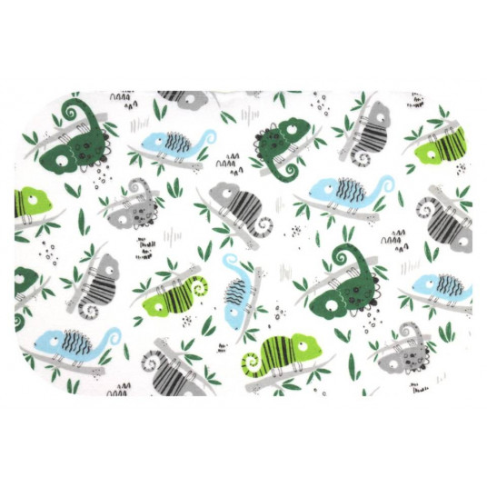 EGA flanelinės sauskelnės 70x80 cm, mėlynas chameleonas