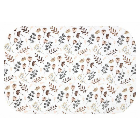 Diaper - 27763 - FLANNEL PRINT - EGA - LETNIA ŁĄKA - BROWN -size 70x80 cm