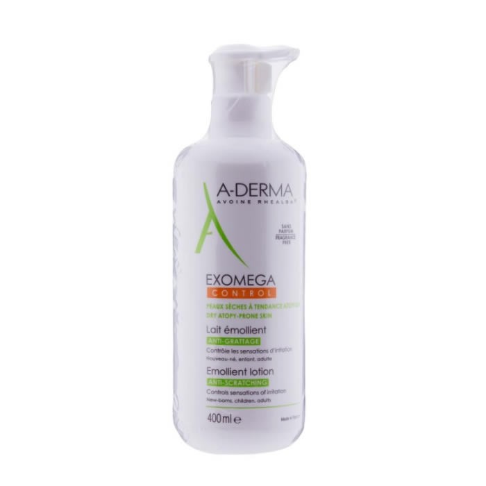 A-Derma Exomega Control Lotion Dry Skin  balzamas emolientas sausai, atopinei odai 400ml