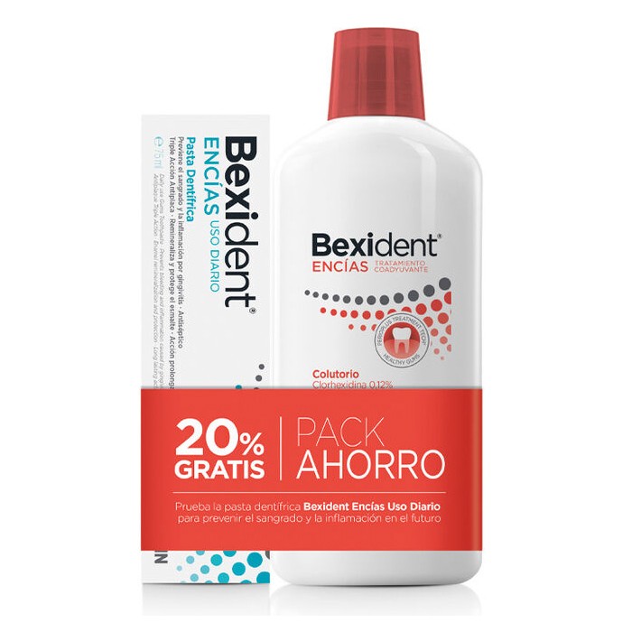 "Bexident Encias" dantų pasta 75 ml + burnos priežiūros  rinkinys 2 vnt