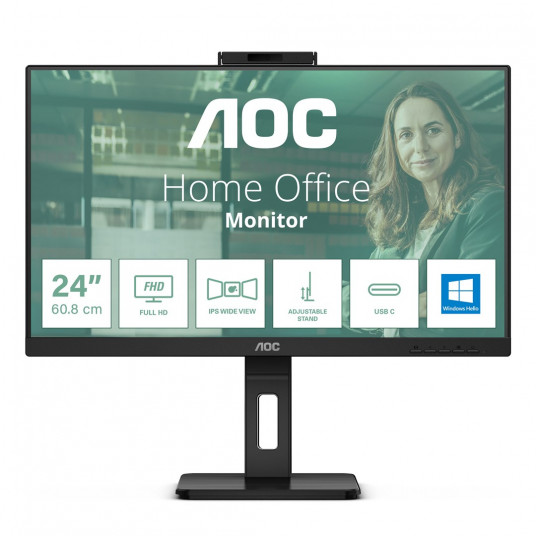 AOC 24P3CW – 23,8" | IPS | Full HD | 75 Hz | DisplayPort, HDMI | Garsiakalbiai 2 x 5 W | Sukamasis | VESA 100