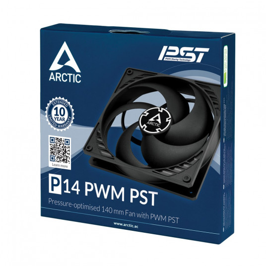 140 mm Arctic Cooling P14 PWM PST juoda/juoda