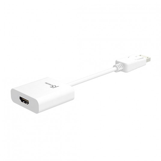 j5create DisplayPort - HDMI adapteris (DisplayPort m - HDMI f 9cm; balta spalva) JDA154-N