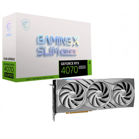 MSI GeForce RTX 4070 SUPER 12GB GAMING X SLIM WHITE vaizdo plokštė