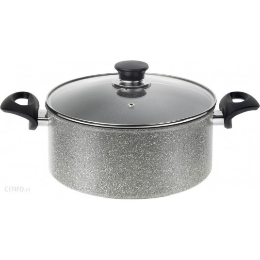 Puodas BALLARINI Ferrara su 2 rankenomis ir dangteliu Granitas 24 CM FERG25D.24D