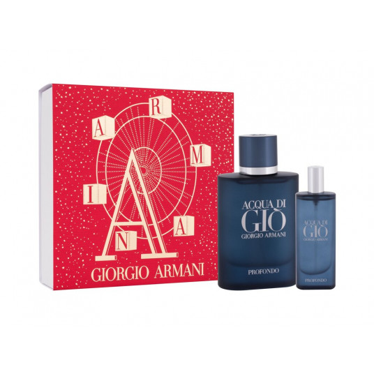  Rinkinys vyrams Giorgio Armani Acqua di Gio Profondo EDP 75ml + EDP 15ml 