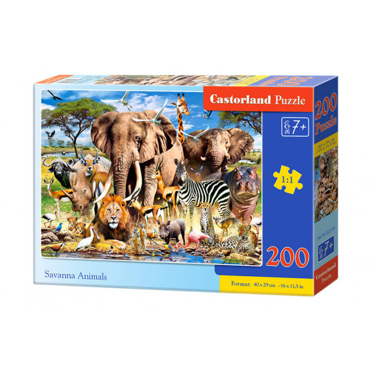 Dėlionė Castorland Savanna Animals, 200 dalių