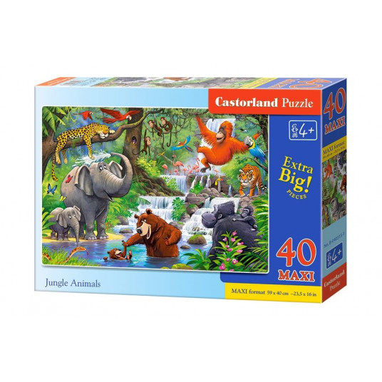 Dėlionė Castorland Jungle Animals, 40 dalių