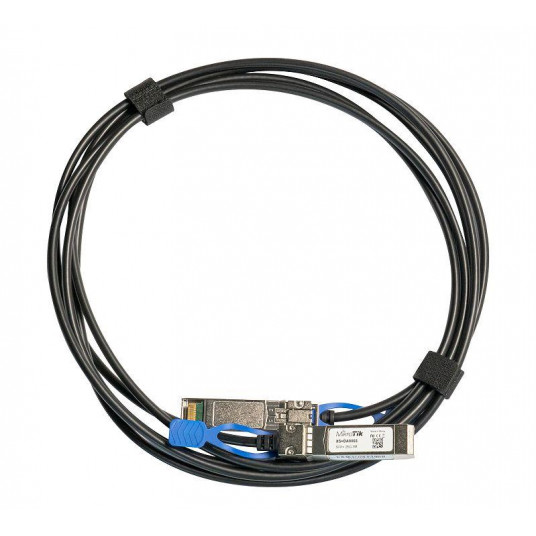 MikroTik 25GBase Direct Attach Cable XS+DA0003 SFP/SFP+/SFP28 Maksimalus perdavimo atstumas 3 m Palaiko SFP 1G/SFP+ 10G/25G SFP28, 25 Gbit/s