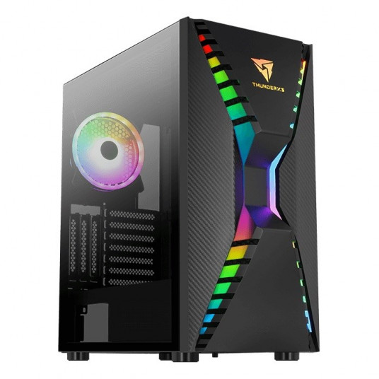 Aerocool Cronus Midi-Tower, ARGB, grūdintas stiklas - schwarz