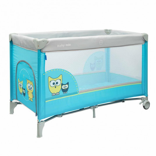 Travel Cot - 1 level - 44896 -  OWL - 8052-194 - BLUE