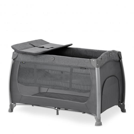 Hauck Play N Relax Center -matkasänky, Melange Charcoal