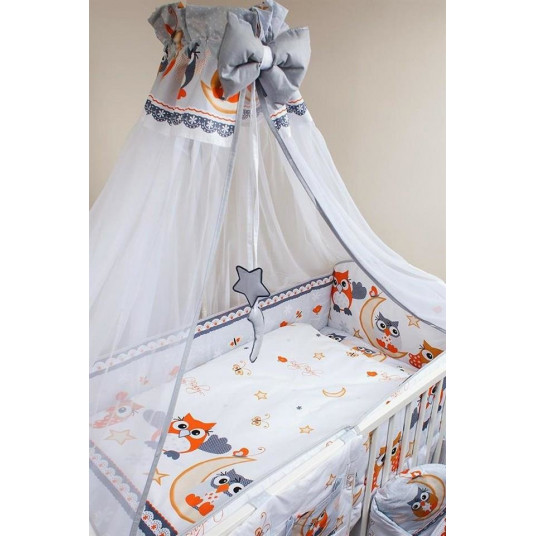 Bedding set - 6  parts - 120/90/360 - SOWY - GREY