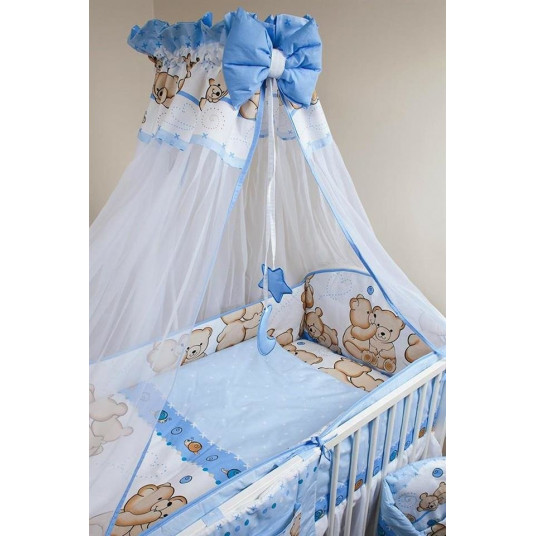 Bedding set - 6  parts - 120/90/360 - PRZYJACIELE - BLUE