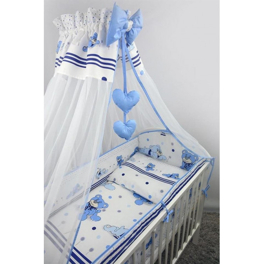 Bedding set - 6  parts - 120/90/360 - MARZYCIEL - BLUE ***