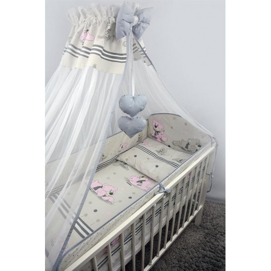 Bedding set - 6  parts - 120/90/360 - MARZYCIEL - GREY***